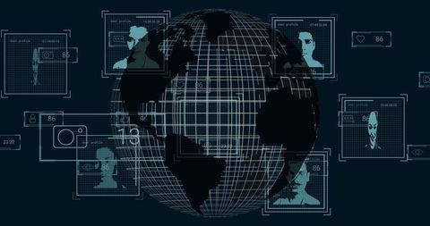 Digital Global Network Data Visualization