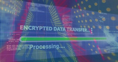 Encrypted Data Transfer and Processing Virtual Display