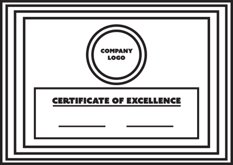 transparent certificate of excellence with company logo - Download Free Stock Videos Pikwizard.com