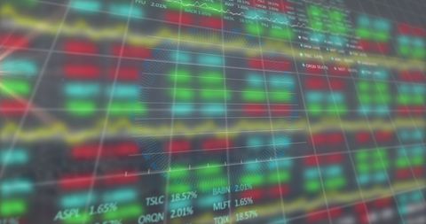 Digital Data Visualization with Dynamic Financial Charts and Graphs - Download Free Stock Images Pikwizard.com