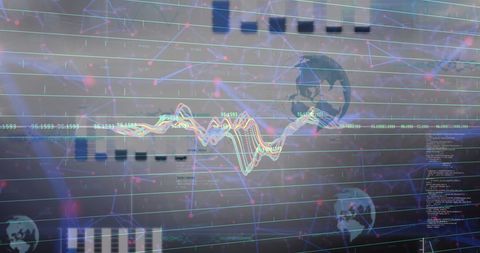 Digital Data Visualization with Global Connection Elements - Download Free Stock Images Pikwizard.com