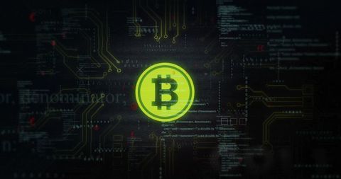 glowing bitcoin symbol with futuristic digital circuit board - Download Free Stock Images Pikwizard.com