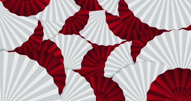 Red and White Chinese Fans with Festive Patterns on Digital Background - Download Free Stock Images Pikwizard.com