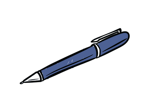 dark blue pen illustration on transparent background - Download Free Stock Videos Pikwizard.com
