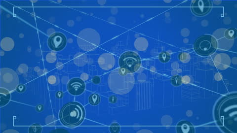 Futuristic Network and Data Connections Visualization