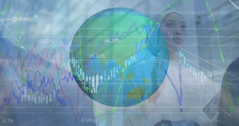 Global Data Visualization with Businesswoman Analyzing Trends - Download Free Stock Images Pikwizard.com