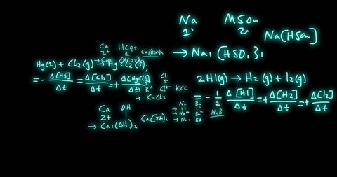 Glowing Chemical Equations on Black Background Concept - Download Free Stock Images Pikwizard.com