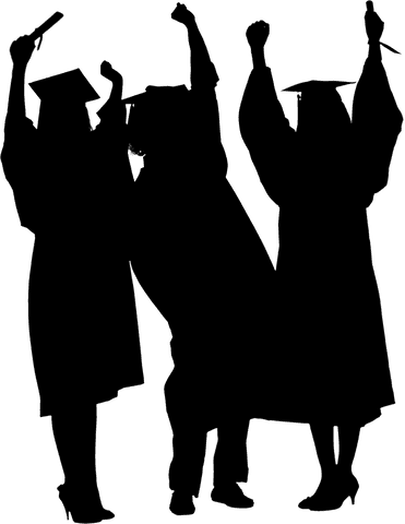 transparent silhouette of graduating students holding diplomas - Download Free Stock Videos Pikwizard.com