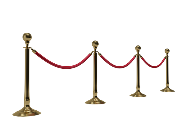 Decorated Security Barrier with Red Ropes on Transparent Background - Download Free Stock Videos Pikwizard.com