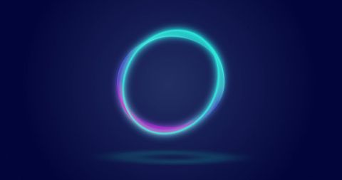 Glowing Neon Processing Circle on Dark Background - Download Free Stock Images Pikwizard.com