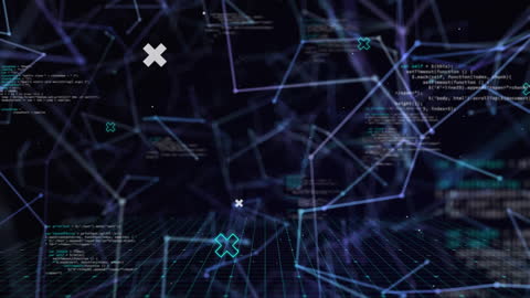 Digital Network Grid with Data Flow