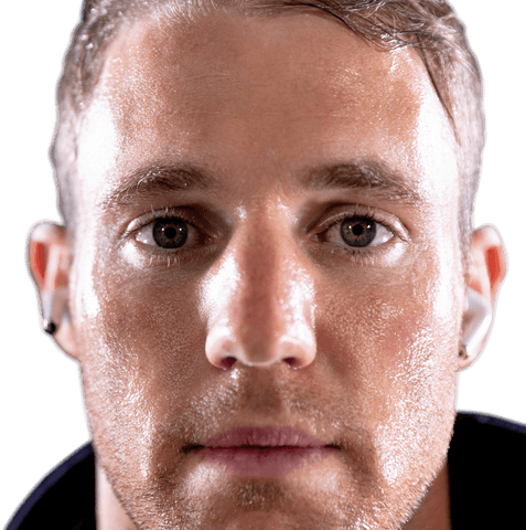 transparent portrait of male athlete sweating with wireless earphones - Download Free Stock Videos Pikwizard.com