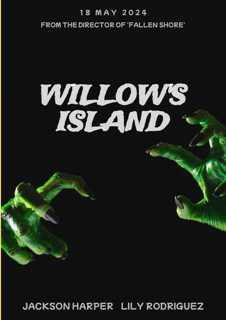 Enigmatic Horror Suspense Movie Poster With Green Claws - Download Free Stock Videos Pikwizard.com
