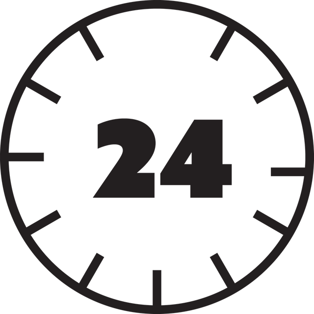 Digital 24-Hour Clock on Transparent Background Illustration - Download Free Stock Videos Pikwizard.com