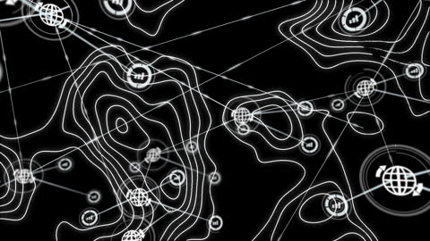 Global Digital Connections with Network Icons