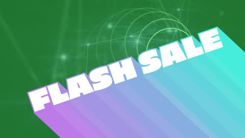 Flash Sale Animated Graphic with Digital Network Theme