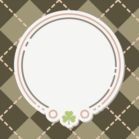Elegant Circular Frame with Green Clover - Download Free Stock Videos Pikwizard.com