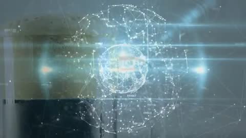 Futuristic Data Sphere Visualizing Technology Innovation