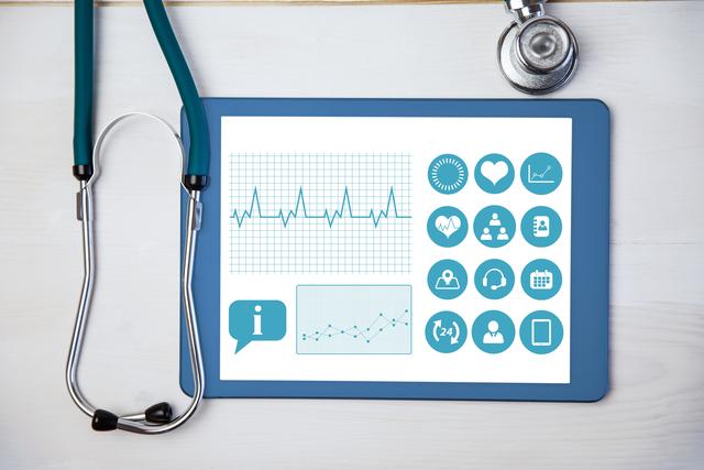 Medical graphic on tablet screen - Download Free Stock Photos Pikwizard.com