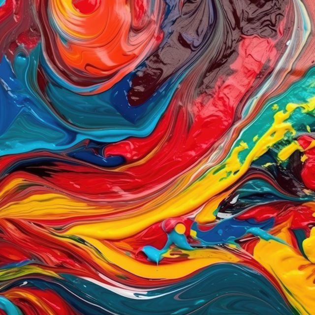 Close up of multi coloured paints background, created using generative ai technology - Download Free Stock Photos Pikwizard.com