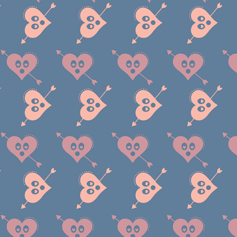 Seamless transparent background with pink heart vector for valentine's day