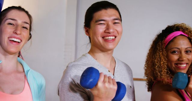 Group of Diverse Young Adults Smiling and Exercising Together - Download Free Stock Images Pikwizard.com