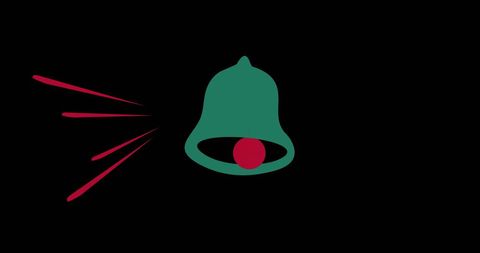 Minimalist Swinging Bell on Black Background Illustration - Download Free Stock Images Pikwizard.com