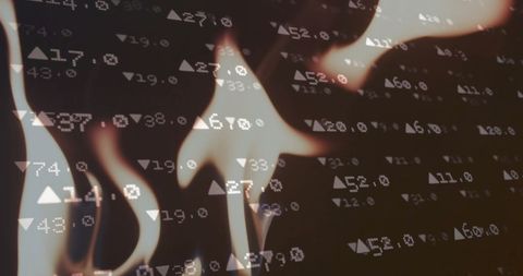 Financial Data Over Flames Depicting Market Volatility - Download Free Stock Images Pikwizard.com
