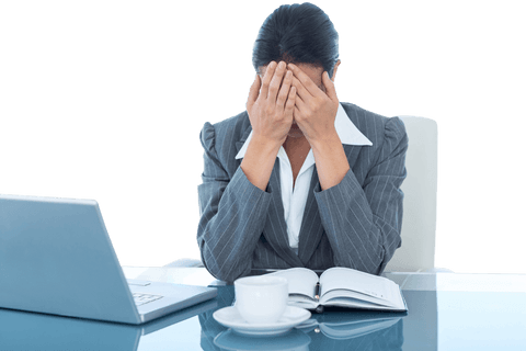 transparency of upset businesswoman at desk in office - Download Free Stock Videos Pikwizard.com