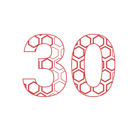 Patterned Red Number 30 on Transparent Background Celebratory Design - Download Free Stock Videos Pikwizard.com