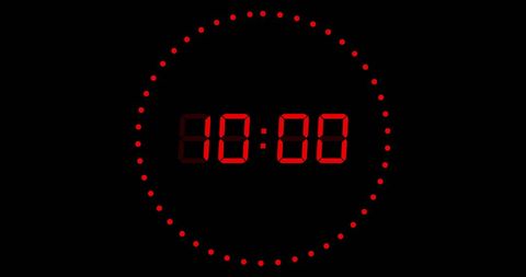 Digital Timer with Dotted Circle on Black Background - Download Free Stock Images Pikwizard.com