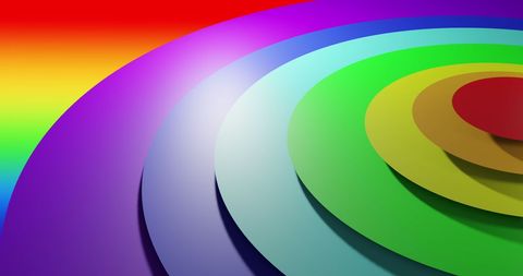 Vibrant Overlapping Circles on Colorful Rainbow Background - Download Free Stock Images Pikwizard.com
