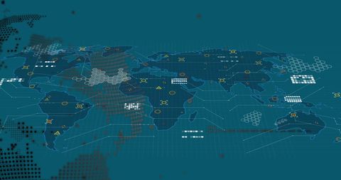Digital World Map with Global Network and Data Layers - Download Free Stock Images Pikwizard.com