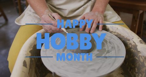 Pottery crafting celebration for happy hobby month