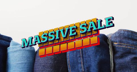 Massive sale announcement on denim apparel
