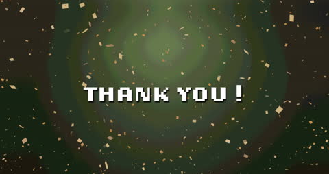 Digital Confetti with Thank You Message