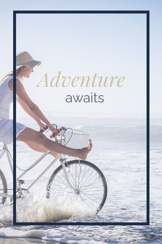 Woman Cycling on Beach Exudes Freedom and Adventure - Download Free Stock Templates Pikwizard.com