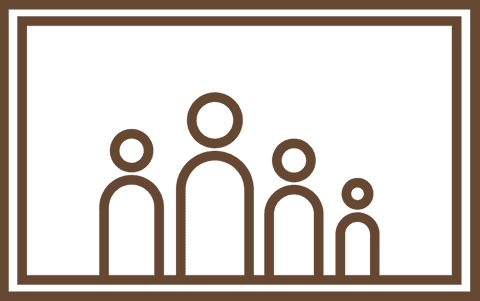 Flat design diverse team outline on transparent background