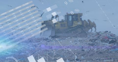 Environmental Impact of Waste Management and Economic Analysis Overlay - Download Free Stock Images Pikwizard.com