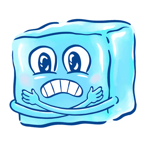 Anxious Cartoon Ice Block on Transparent Background - Download Free Stock Videos Pikwizard.com
