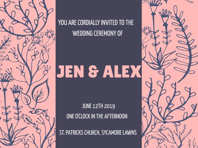 Floral Wedding Invitation for Elegant Ceremony - Download Free Stock Templates Pikwizard.com