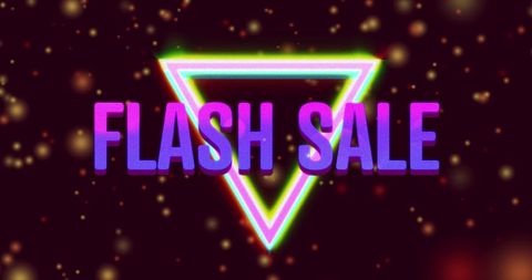 Colorful Neon Retro Flash Sale Banner