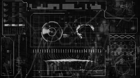 Abstract HUD Interface and Global Analytics Visual