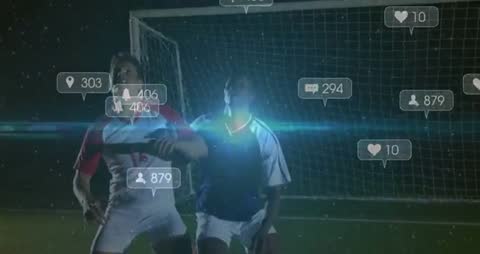 Dynamic Soccer Players Competing with Social Media Metrics Overlay