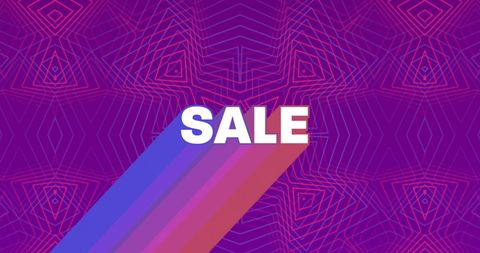 Vibrant geometric pattern sale banner design