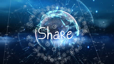 Innovative Digital Sharing Globe Interface Animation