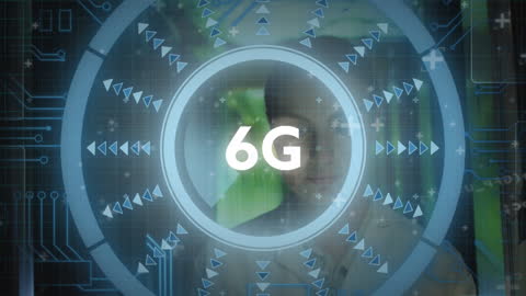 6G Technology Interface with Virtual Data Display