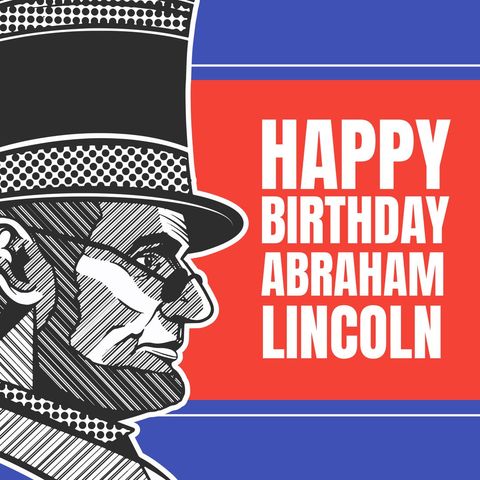 Patriotic abraham lincoln tribute graphic design