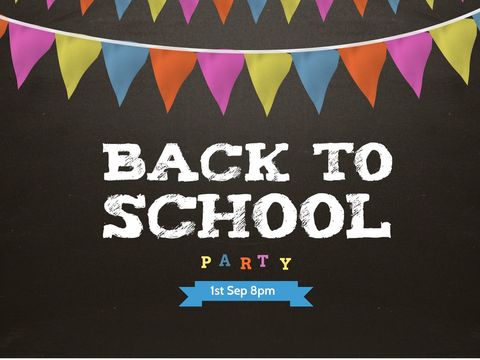 colorful back to school party invitation - Download Free Stock Templates Pikwizard.com