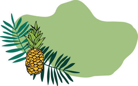 transparent tropical pineapple with green leaves illustration - Download Free Stock Videos Pikwizard.com